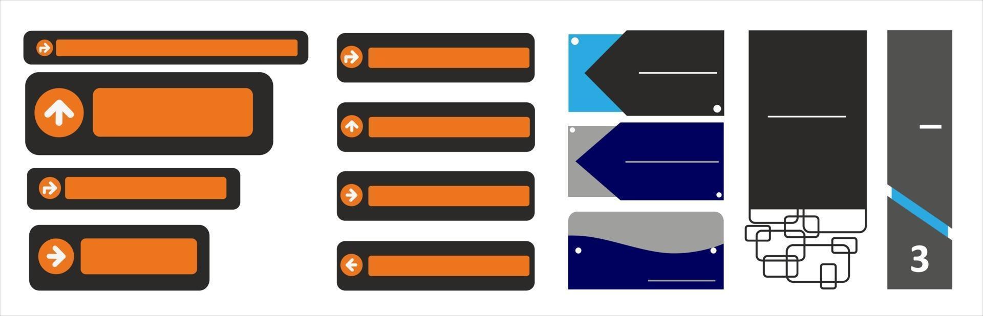 ensemble de concept de signalisation intérieure vecteur