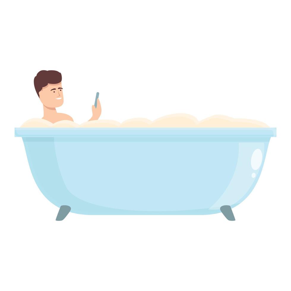 spa mousse une baignoire icône dessin animé vecteur. l'eau chaud vecteur