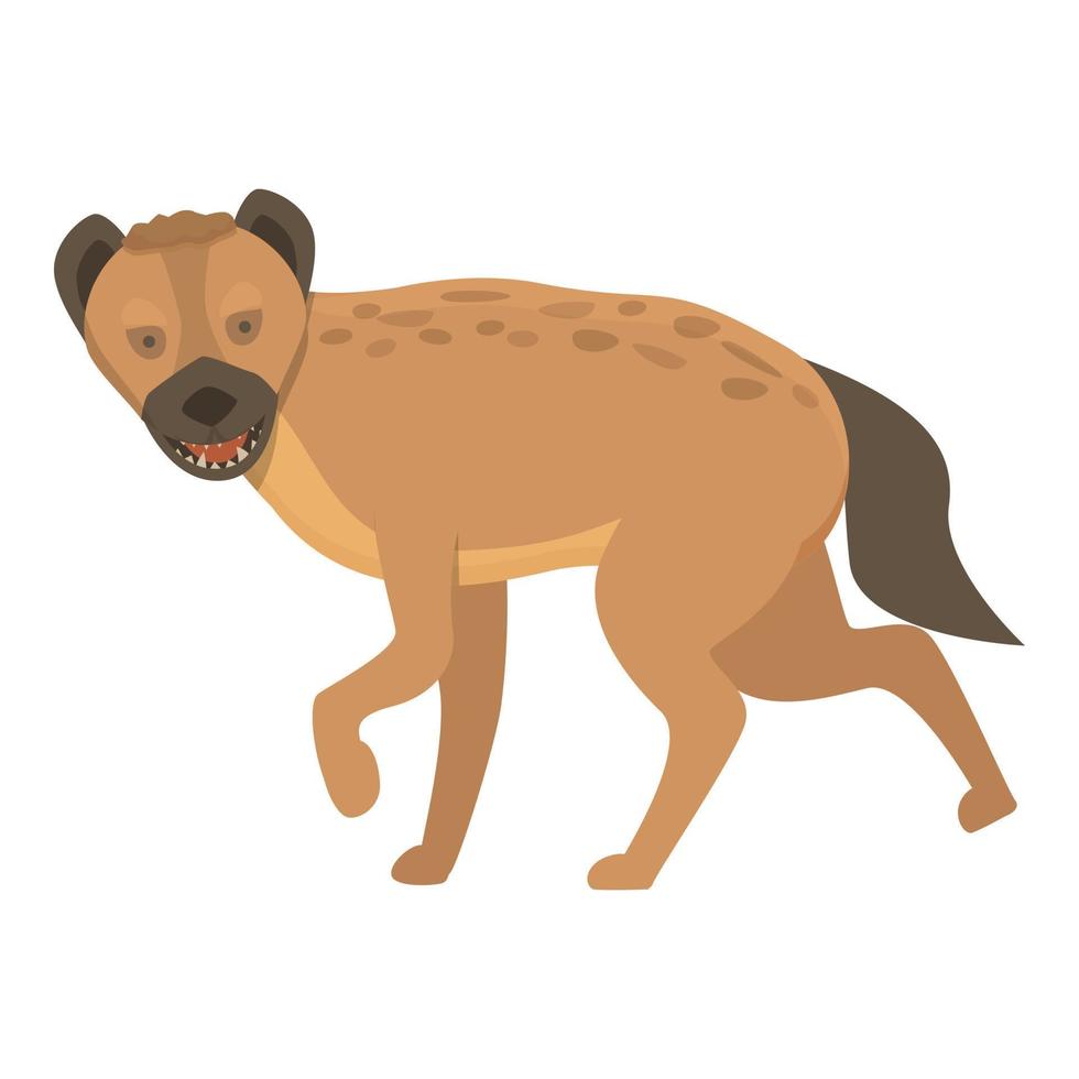 mignonne hyène icône dessin animé vecteur. sauvage animal vecteur