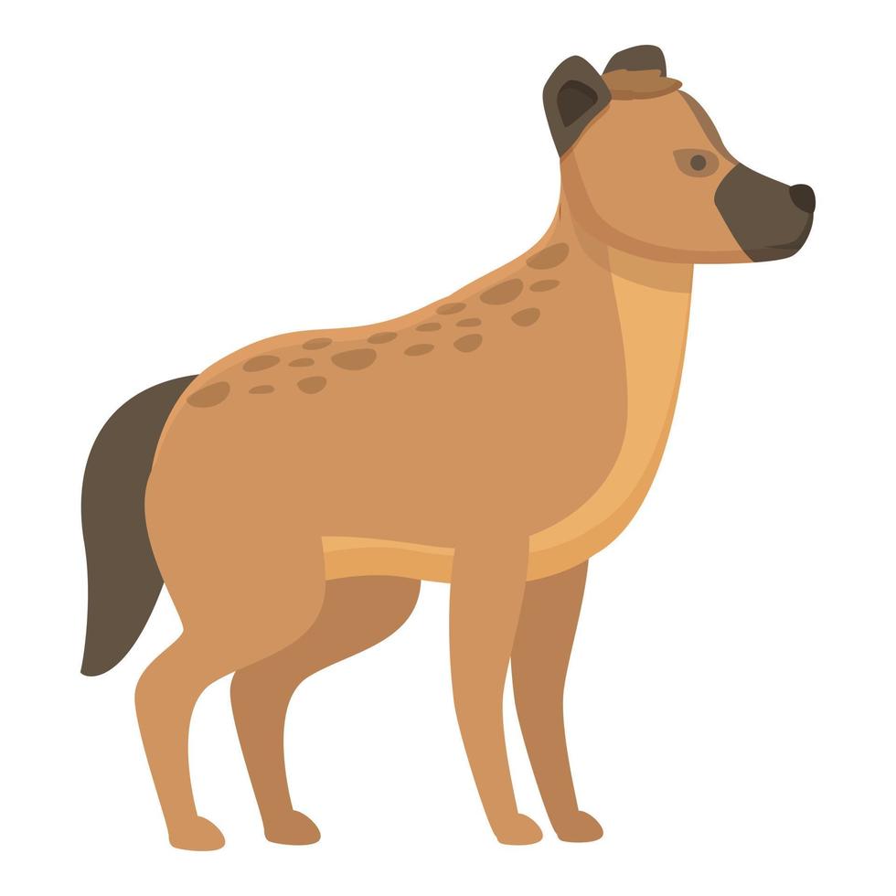 Jeune hyène icône dessin animé vecteur. sauvage animal vecteur
