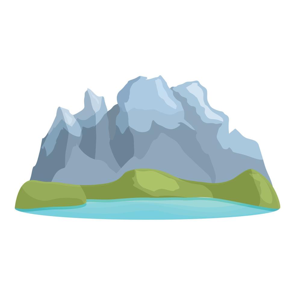 Chili Montagne Lac icône dessin animé vecteur. nationale Voyage vecteur