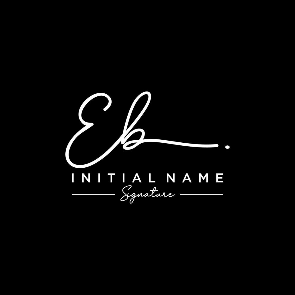 lettre eb signature logo template vecteur