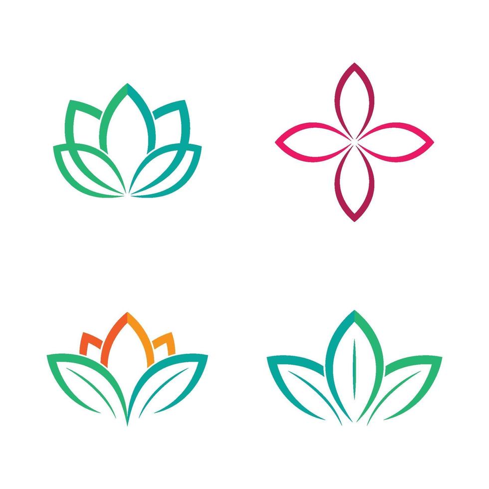 images de logo de lotus de beauté vecteur