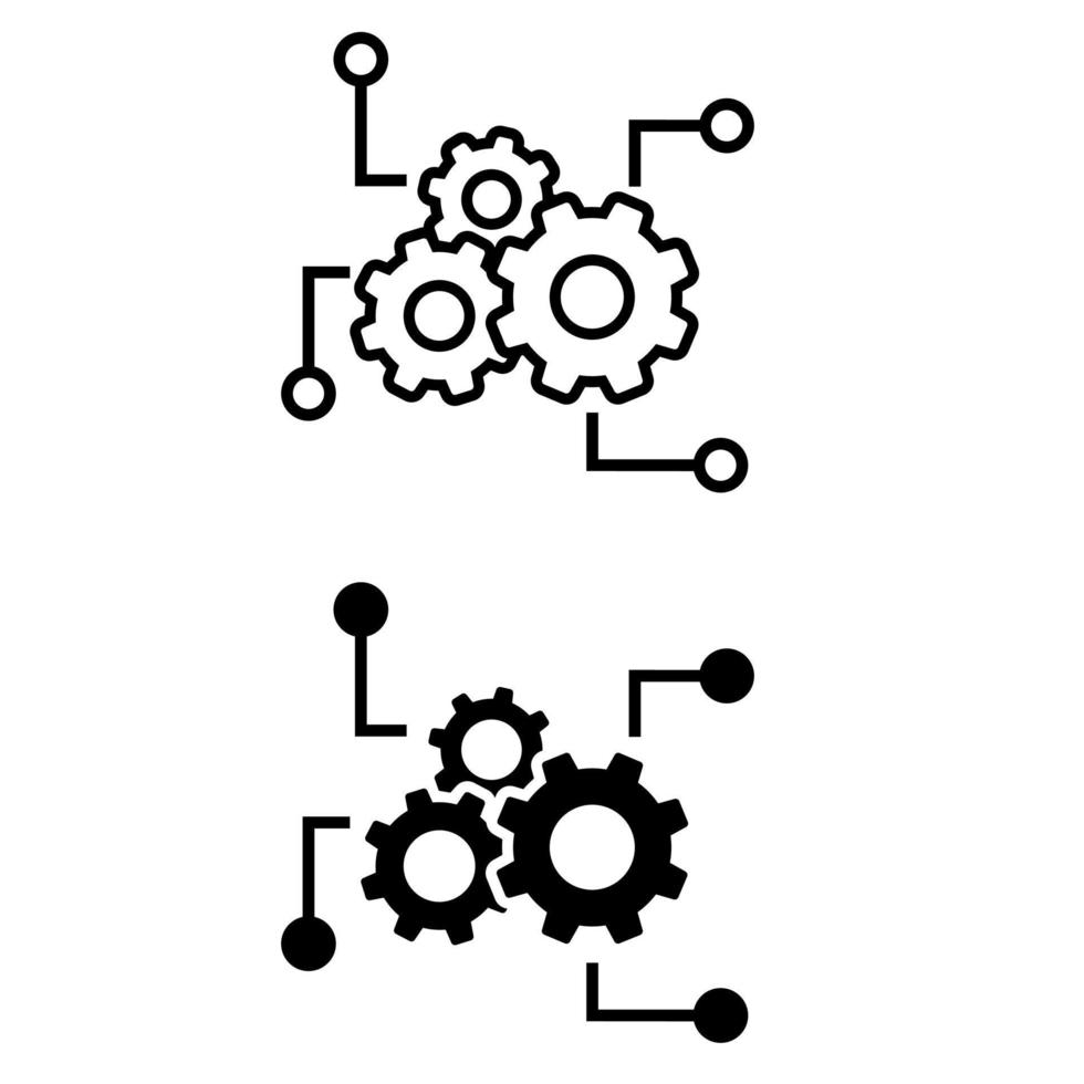 une fonction réglages icône vecteur ensemble. modifiable illustration signe collection. automatique système symbole.