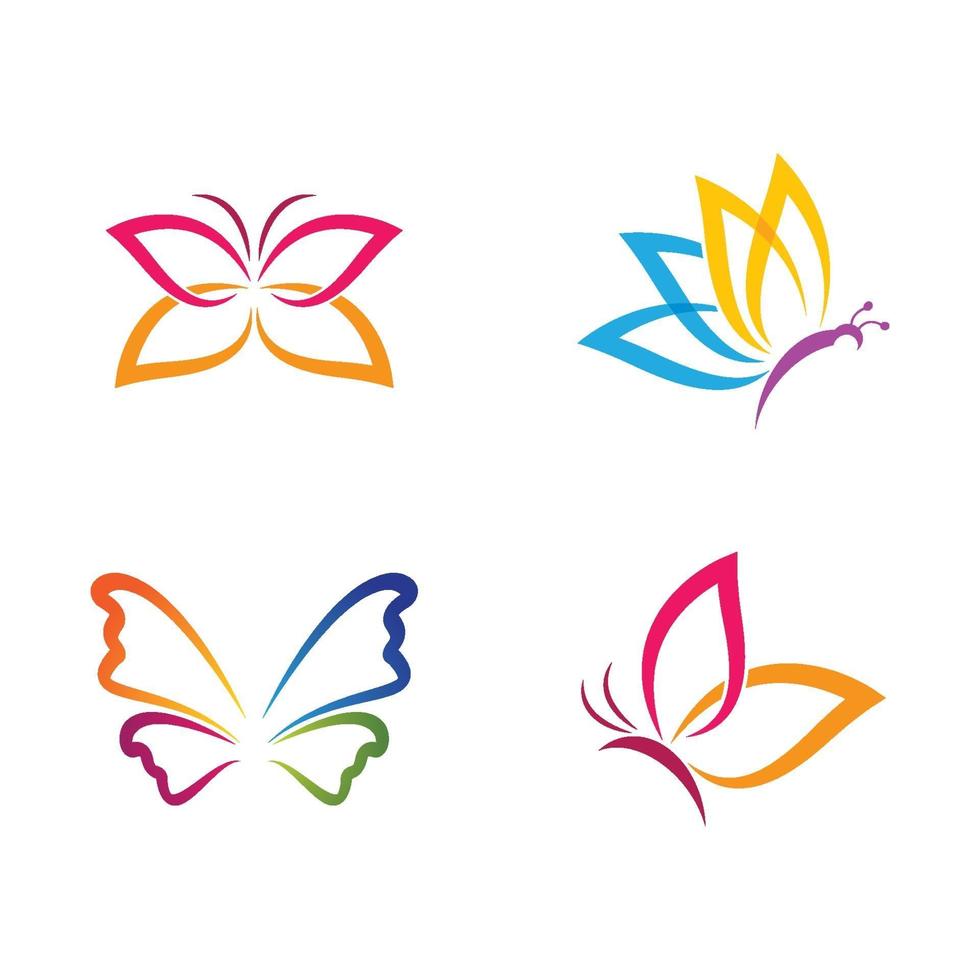 images de logo papillon beauté vecteur