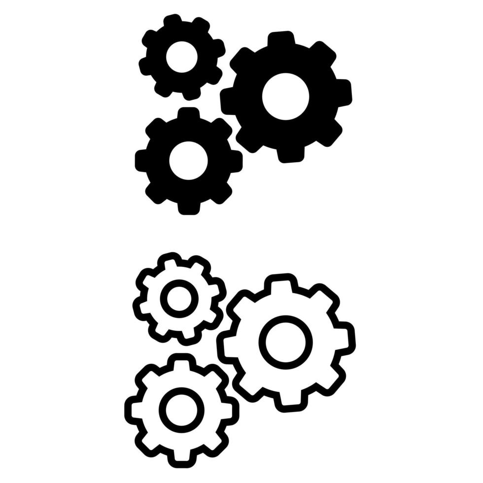 équipement icône vecteur modèle, plat conception ingénierie roue dentée