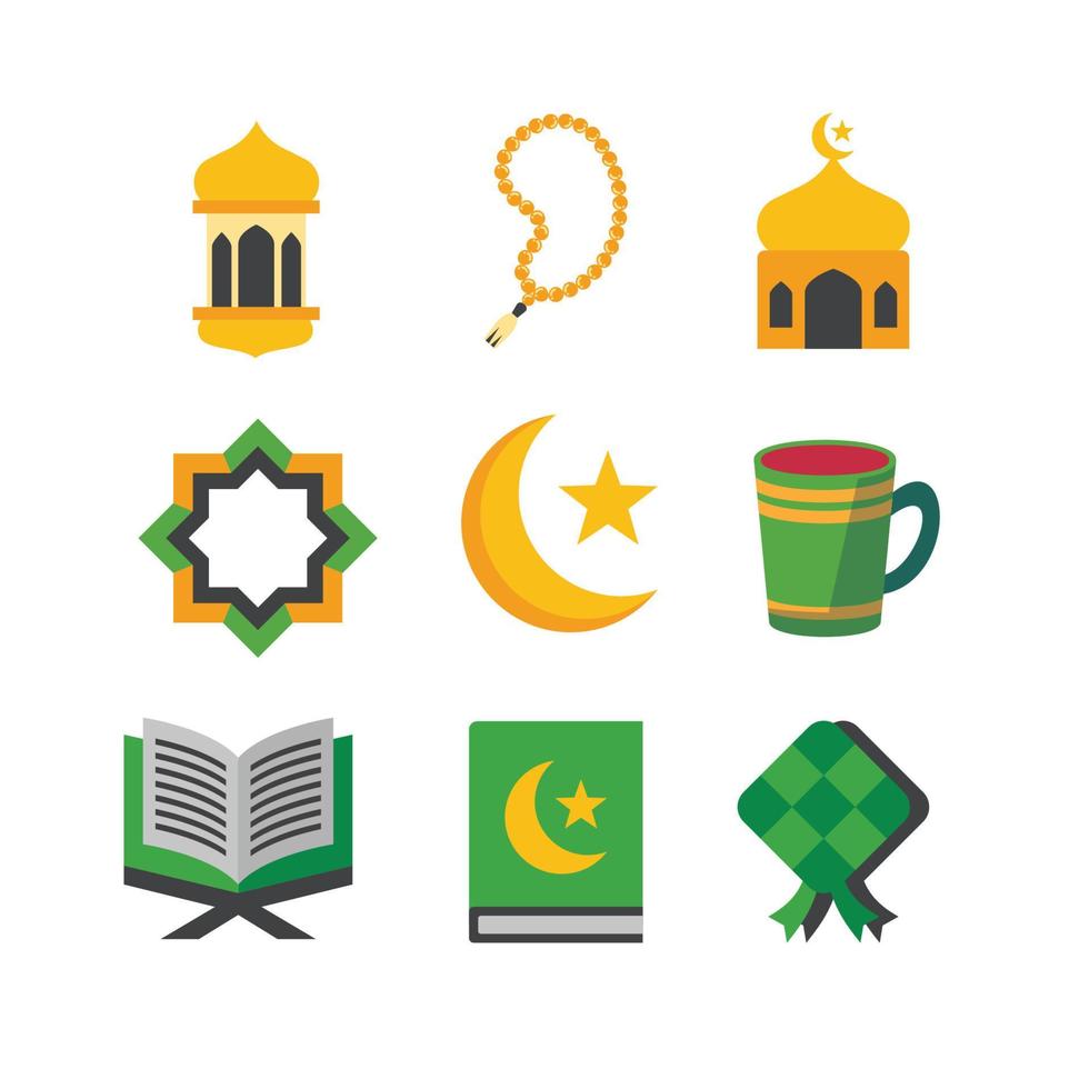 islamique religieux éléments, spécial Ramadan événements vecteur