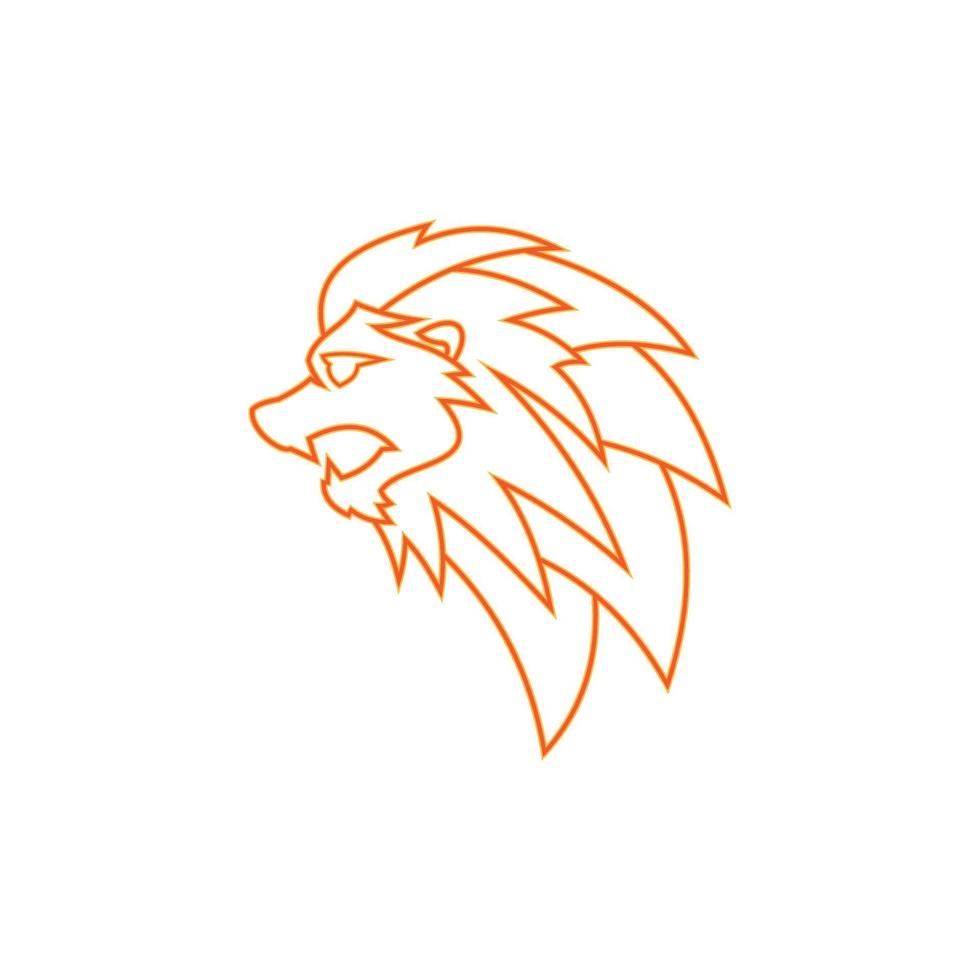 icône de vecteur de modèle de logo de lion