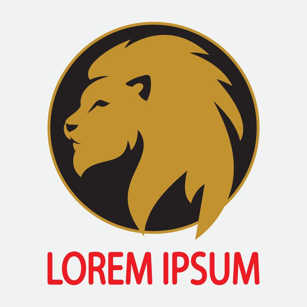 icône de vecteur de modèle de logo de lion