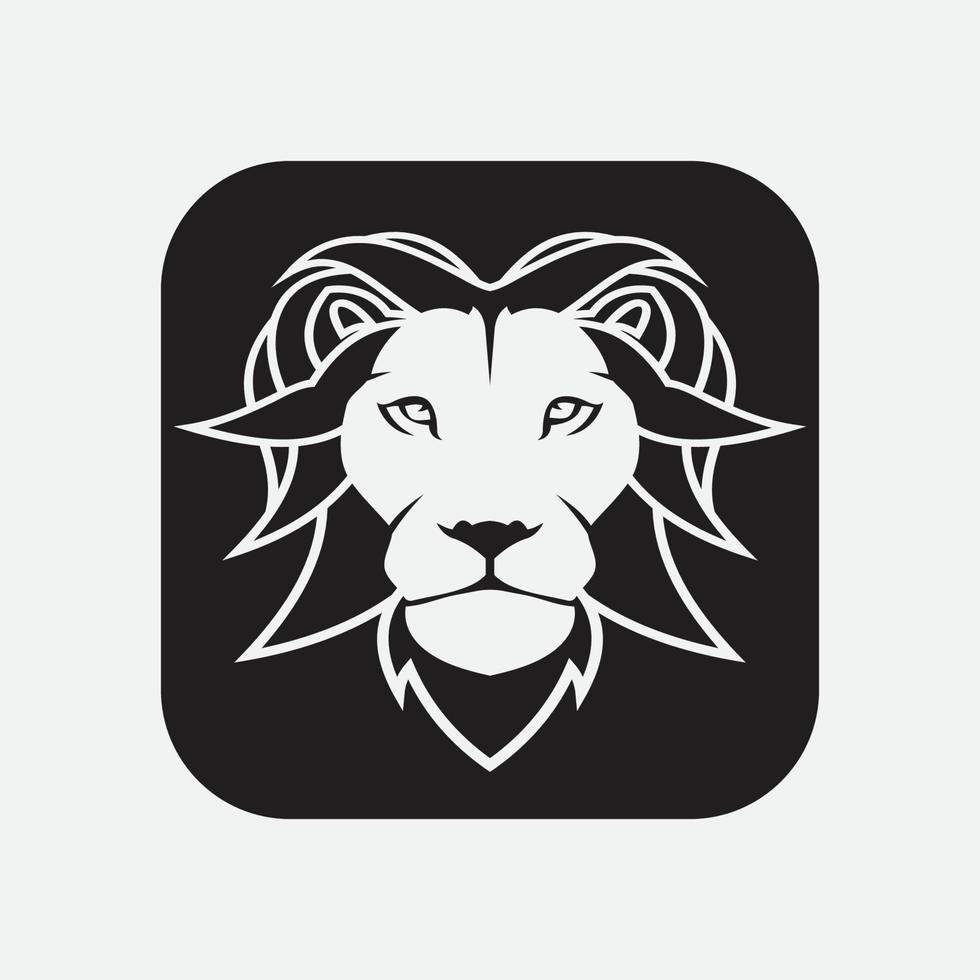 icône de vecteur de modèle de logo de lion