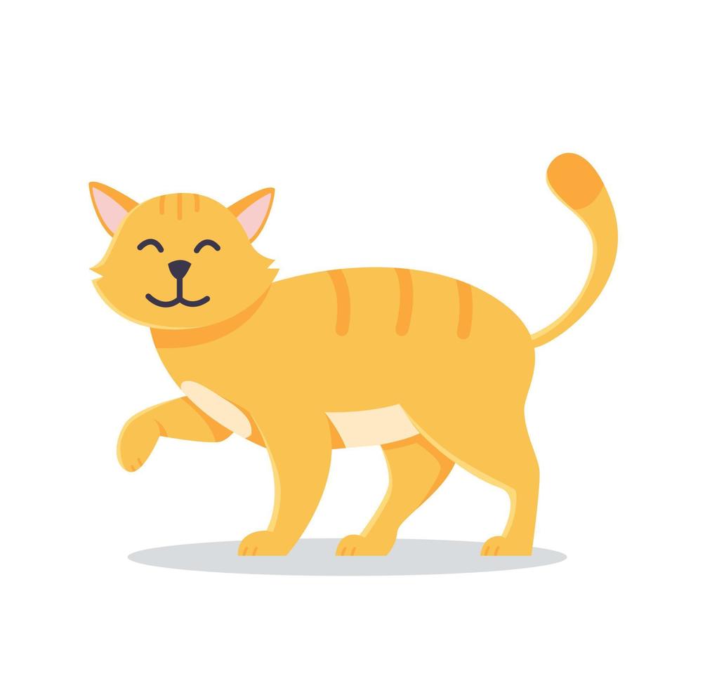 illustration vectorielle de chat dessin animé personnage vecteur
