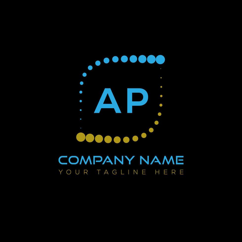 conception créative du logo de la lettre ap. un design unique. vecteur