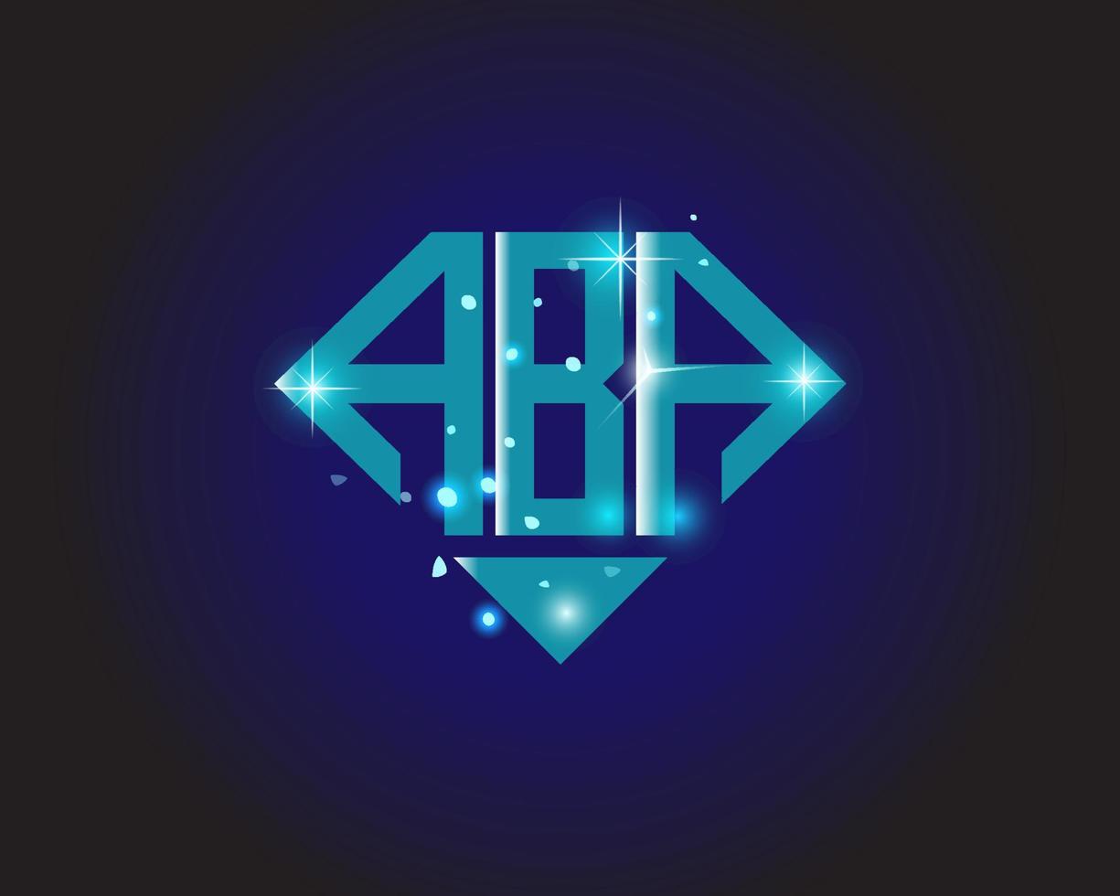 conception créative du logo de la lettre aba. une conception unique. vecteur