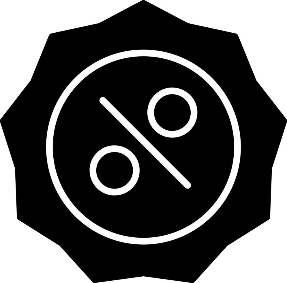 badge pour cent vecteur icône
