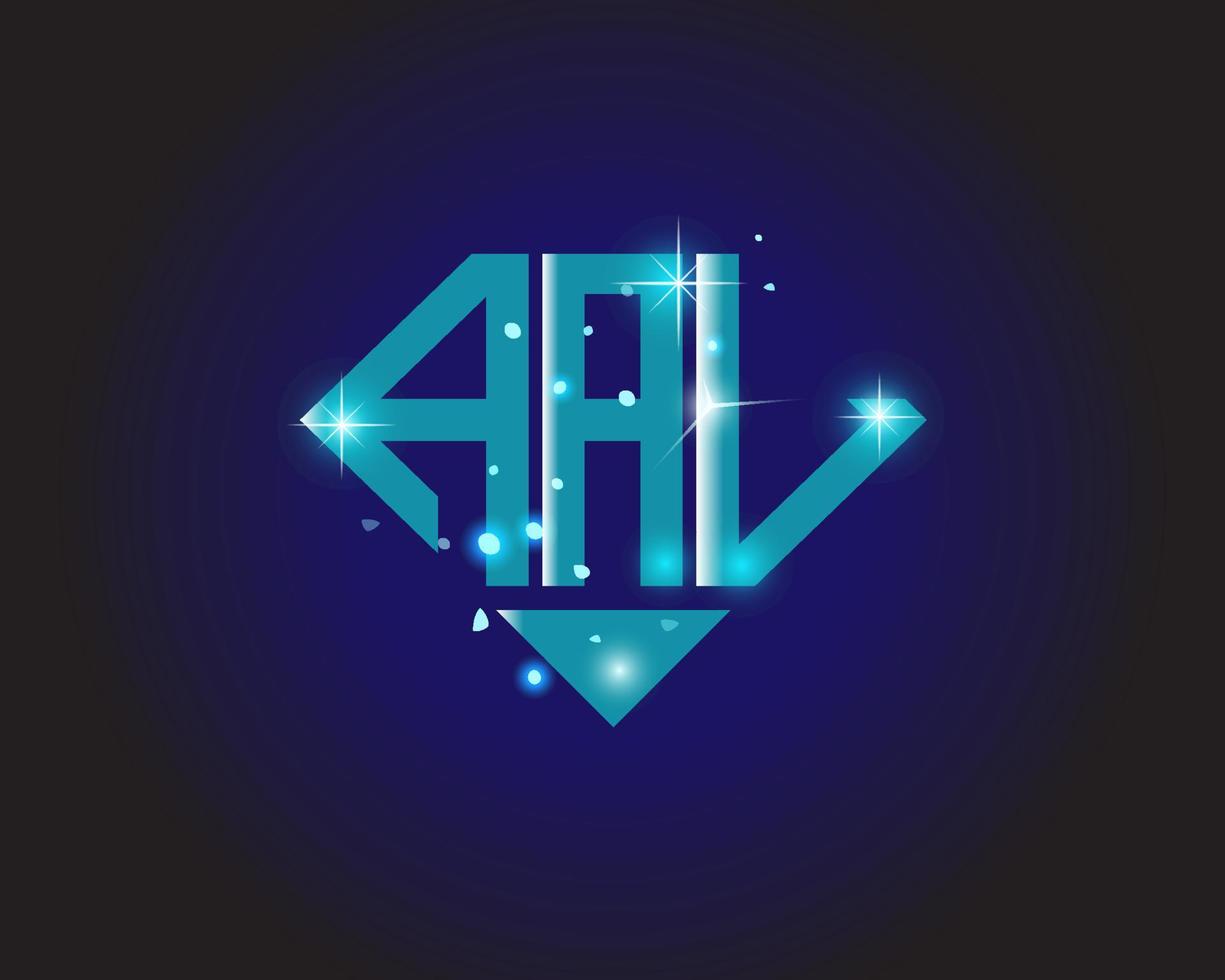 conception créative du logo de la lettre aal. un design unique. vecteur