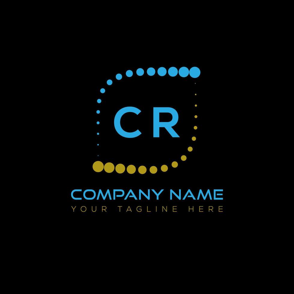 cr lettre logo Créatif conception. cr unique conception. vecteur