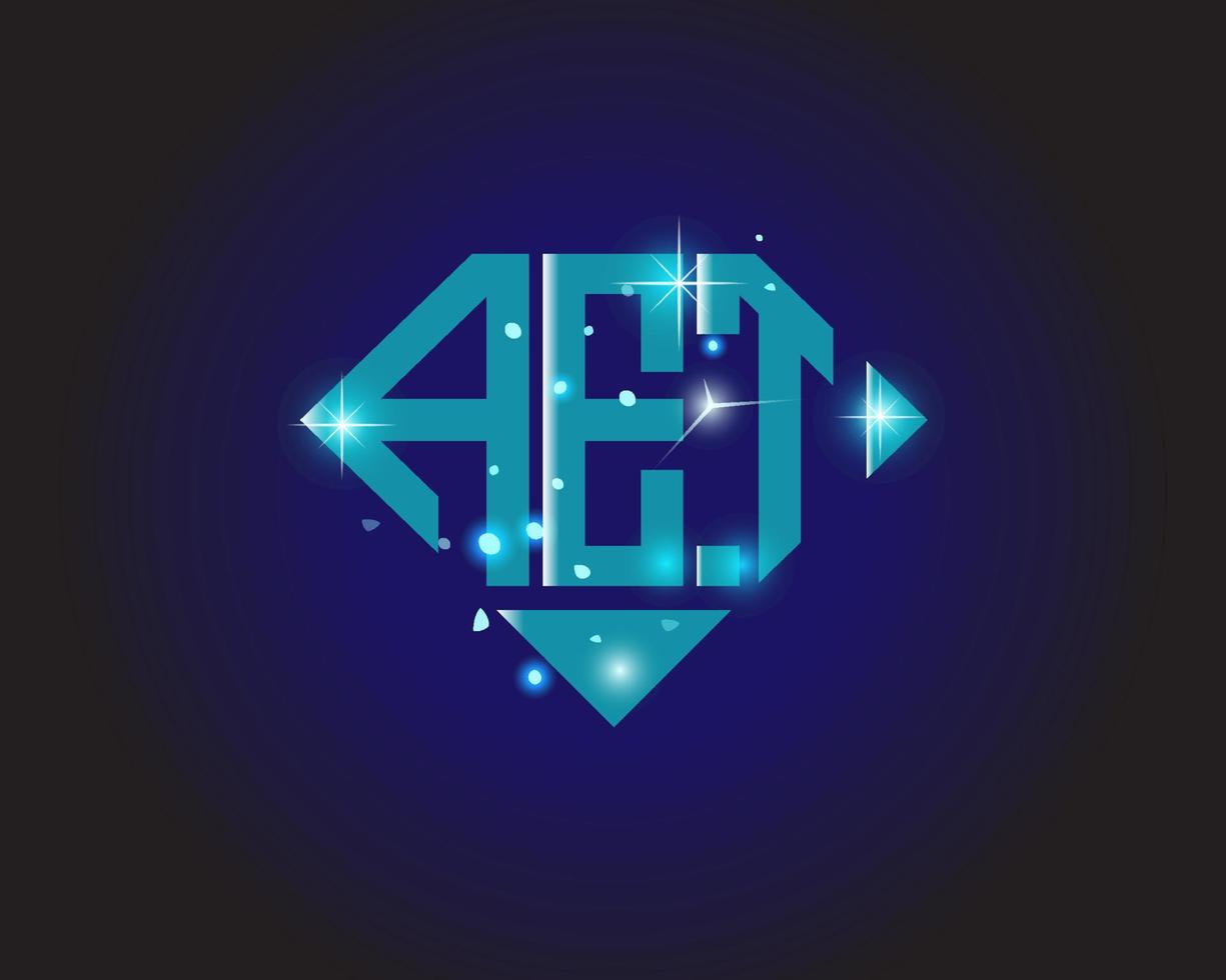 aet lettre logo Créatif conception. aet unique conception. vecteur