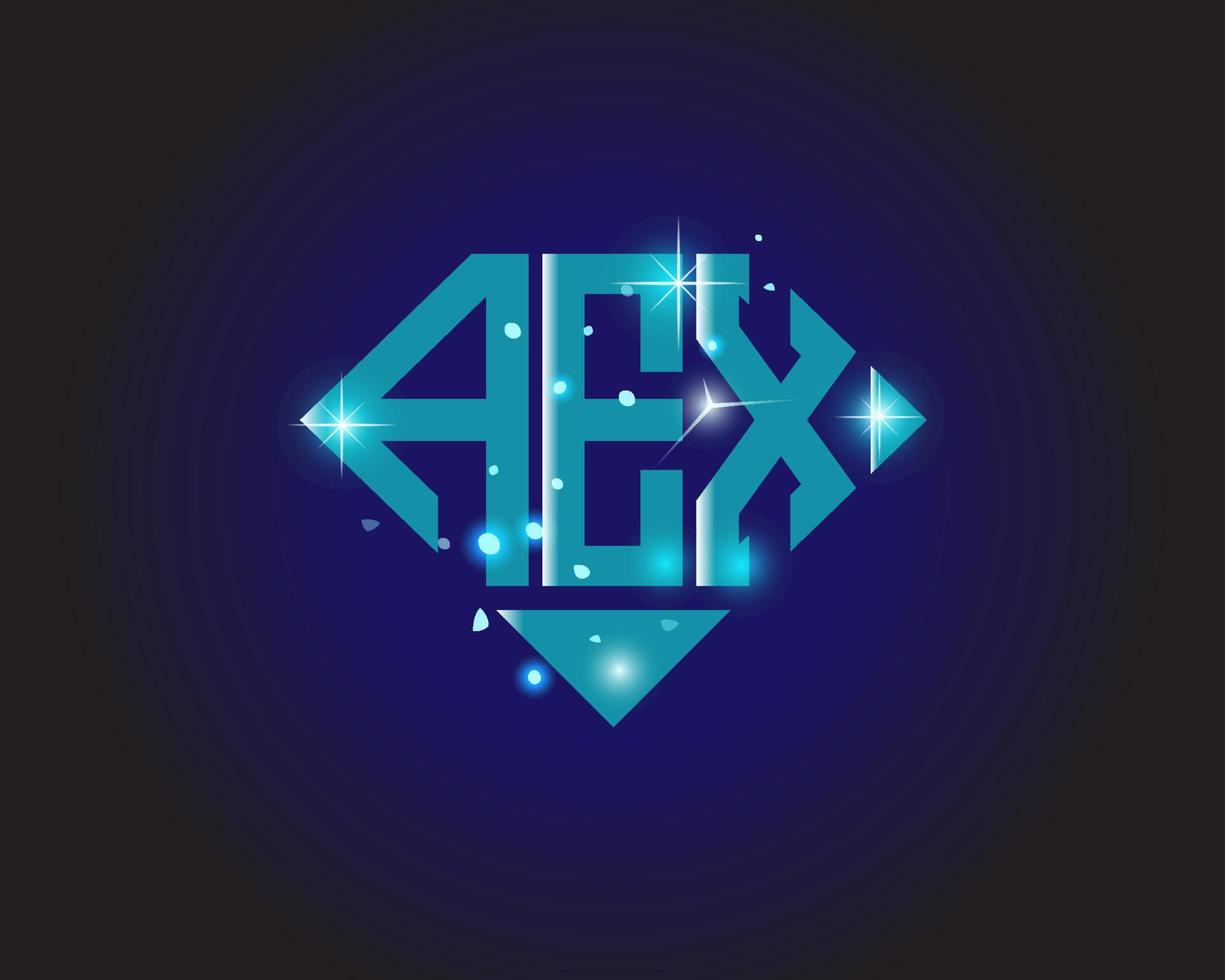 aex lettre logo Créatif conception. aex unique conception. vecteur