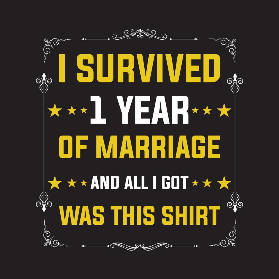 conception de t-shirt de mariage vecteur