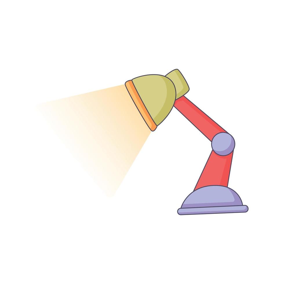 lampe de table dessin animé doodle illustration vectorielle kawaii vecteur