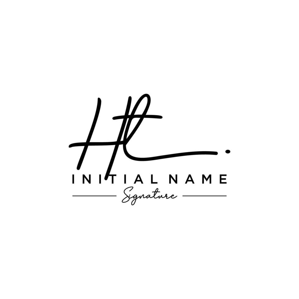 lettre ht signature logo template vecteur