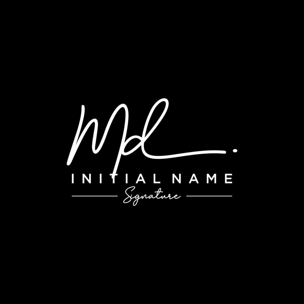 lettre md signature logo template vecteur