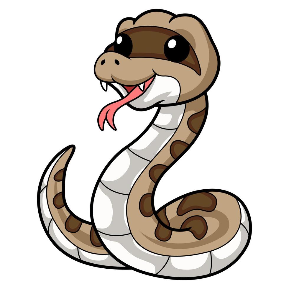 mignonne content gaufre serpent dessin animé vecteur