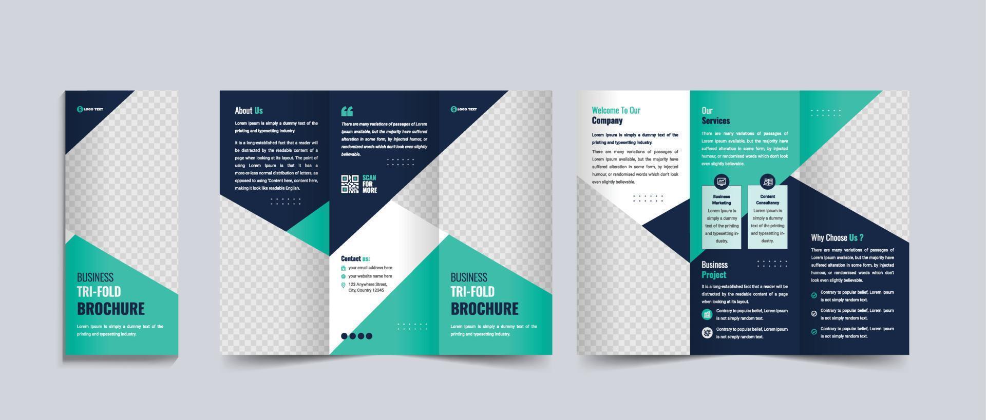 modèle de conception de brochure à trois volets d'entreprise moderne vecteur