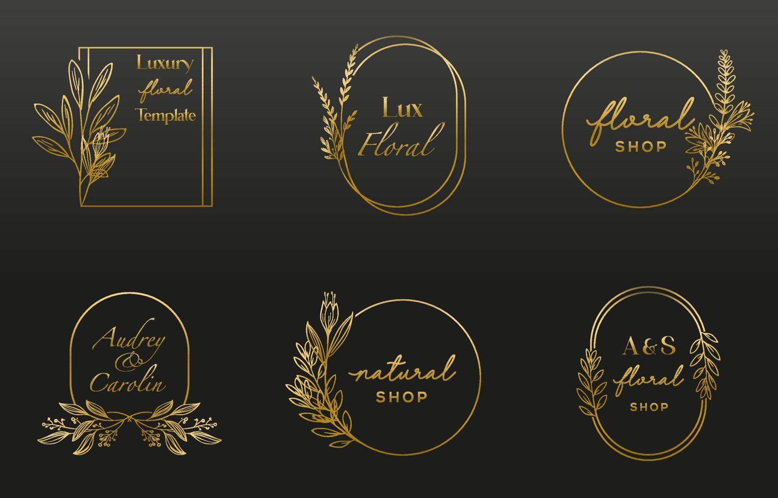 luxe logo collection pour l'image de marque vecteur