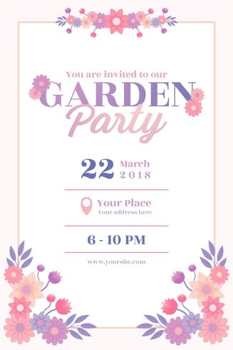 Vecteur de Garden Party Invitation