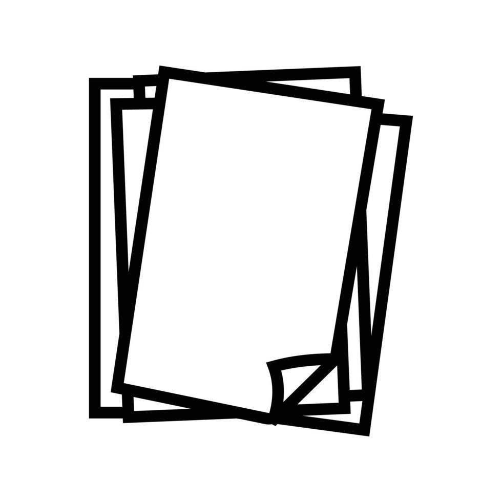 feuille papier document ligne icône vecteur illustration