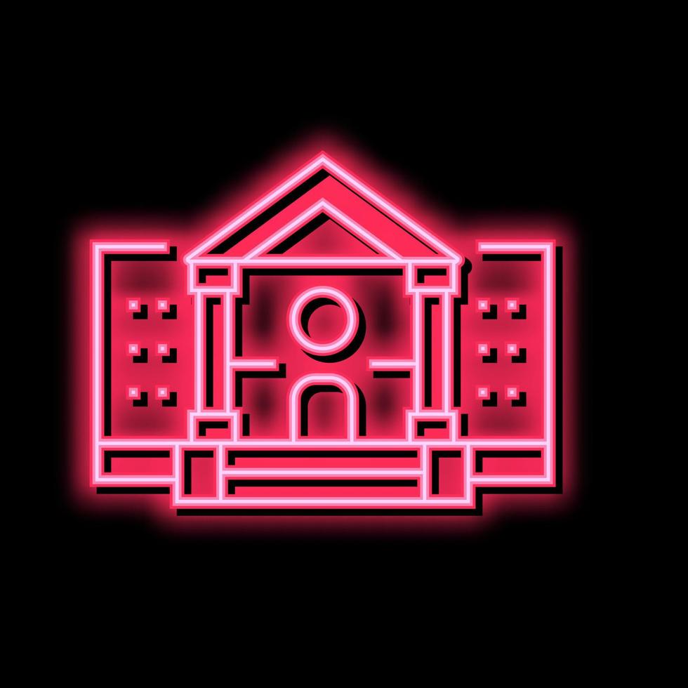 icône de couleur de bâtiment de musée illustration de couleur vectorielle vecteur