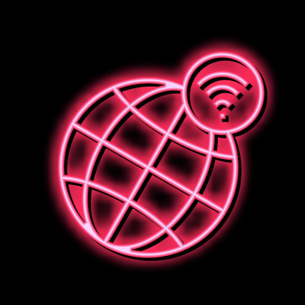 illustration vectorielle de l'icône de couleur de connexion wifi dans le monde entier vecteur