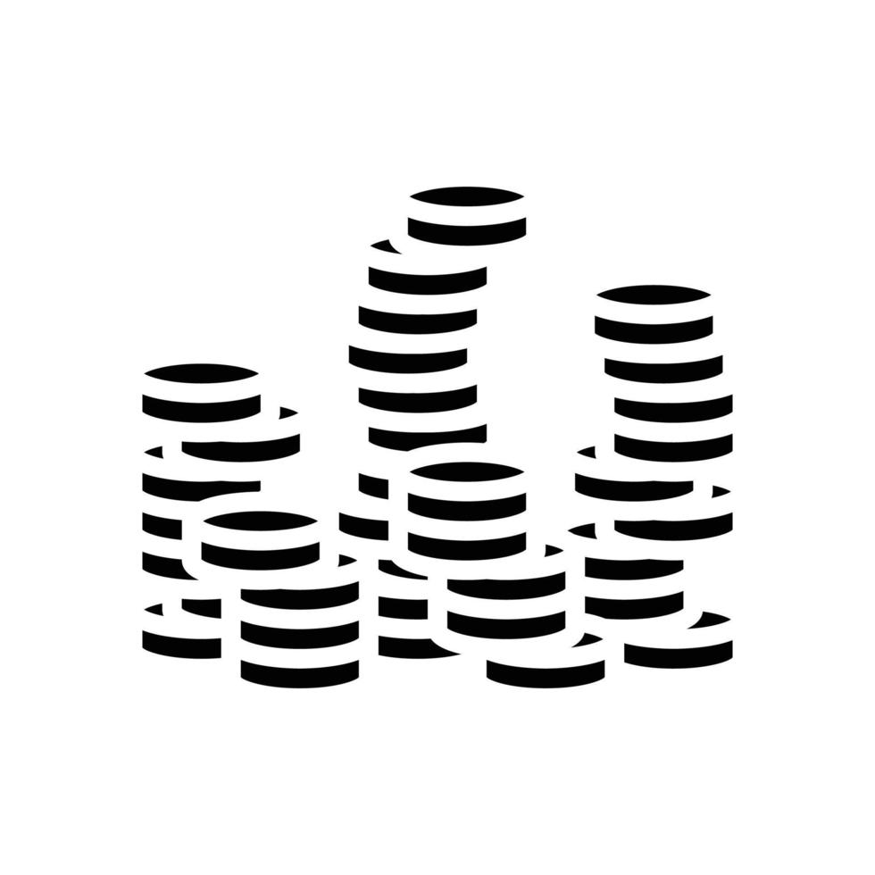empiler la finance devise glyphe icône vecteur illustration