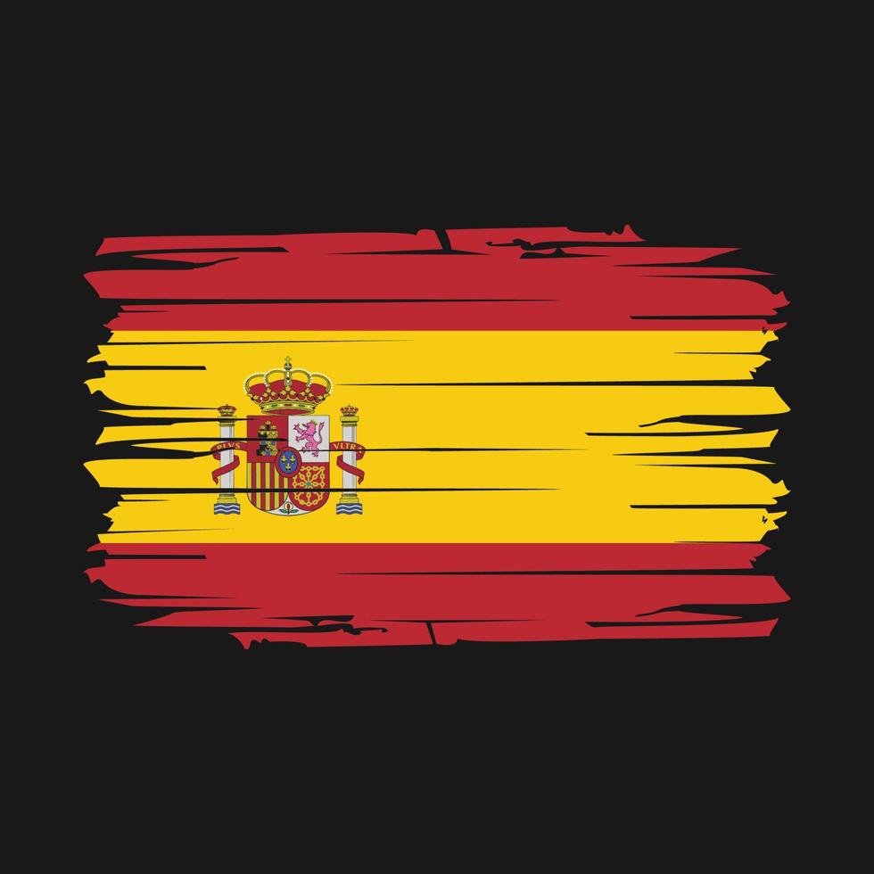 vecteur de brosse drapeau espagne