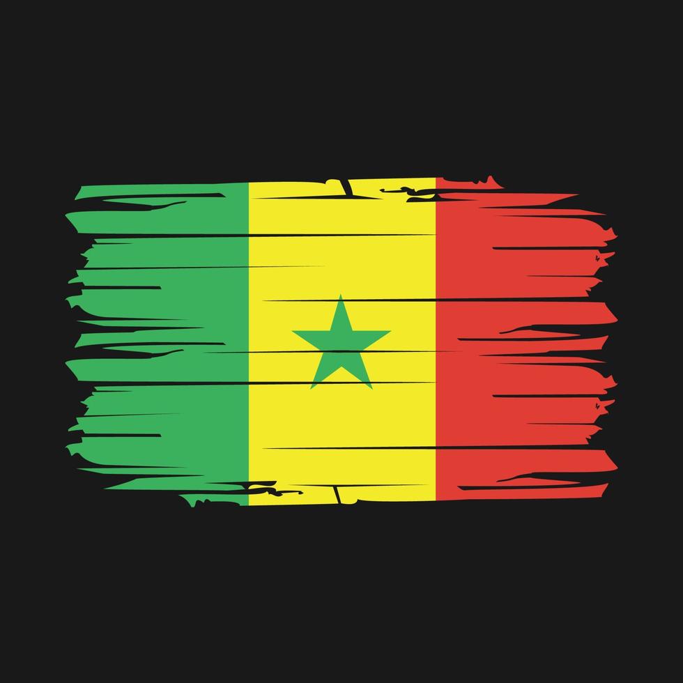 vecteur de brosse drapeau sénégal