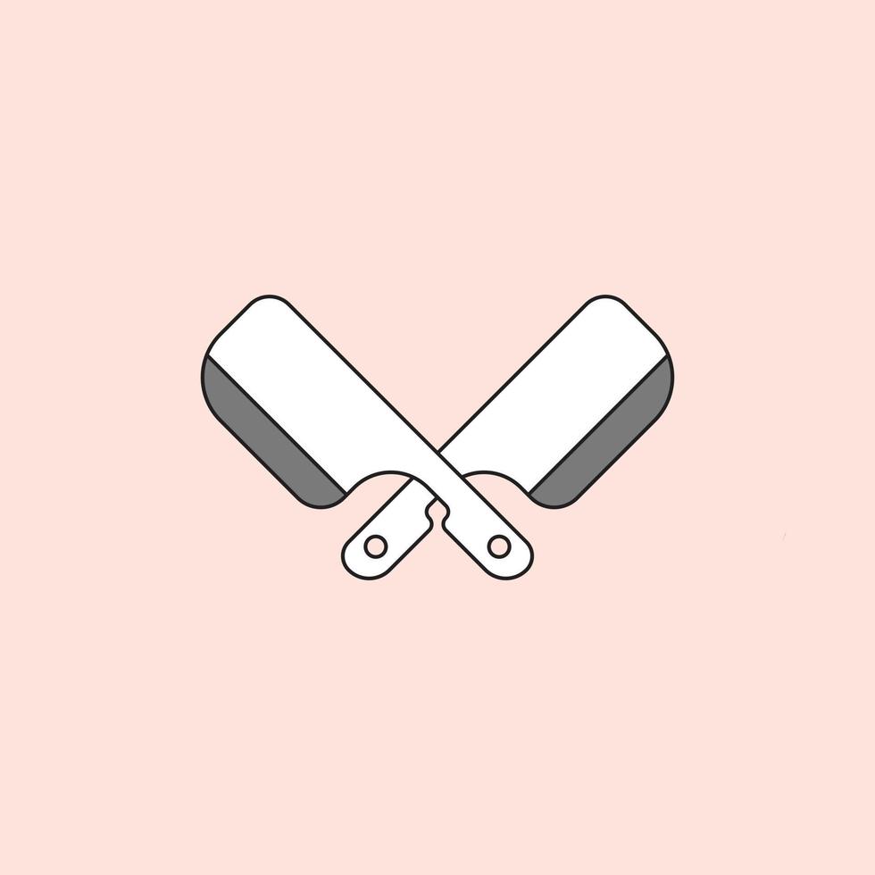 deux franchi machettes vecteur logo icône