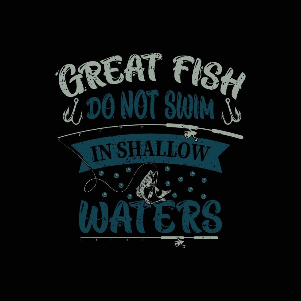 génial poisson faire ne pas nager dans peu profond des eaux typographie T-shirt conception vecteur