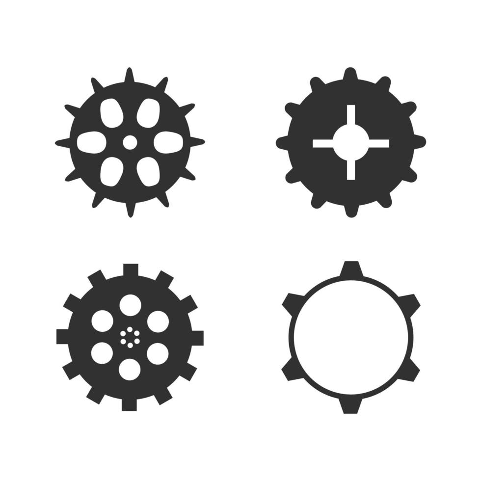 ensemble d & # 39; engrenages sur fond blanc vecteur