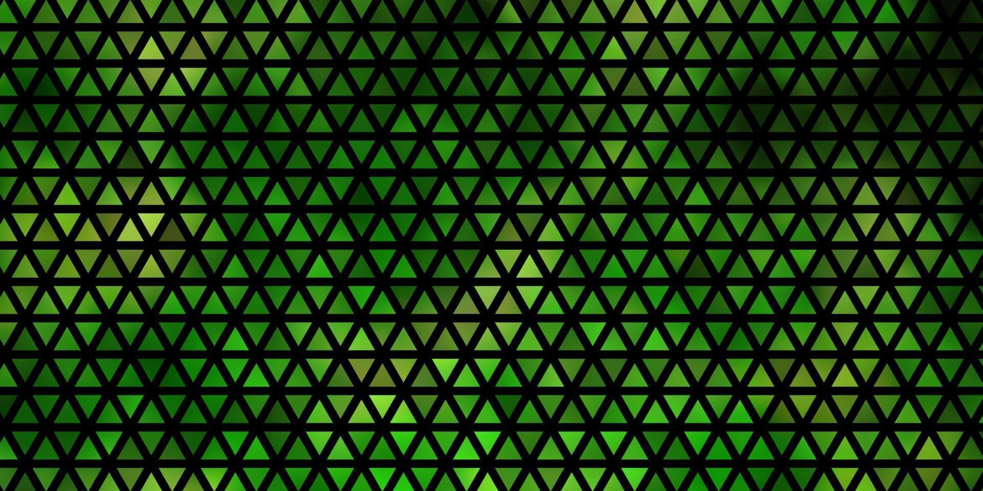 fond de vecteur vert clair, jaune avec des triangles.