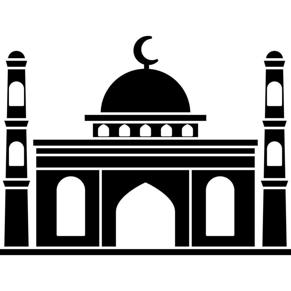 illustration vecteur graphique conception silhouette de musulman mosquée