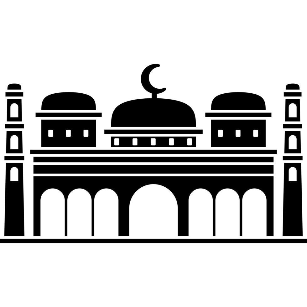 illustration vecteur graphique conception silhouette de musulman mosquée