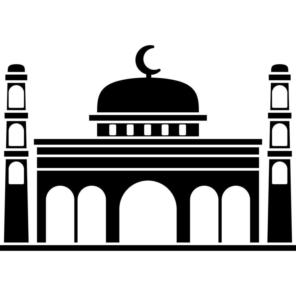 illustration vecteur graphique conception silhouette de musulman mosquée