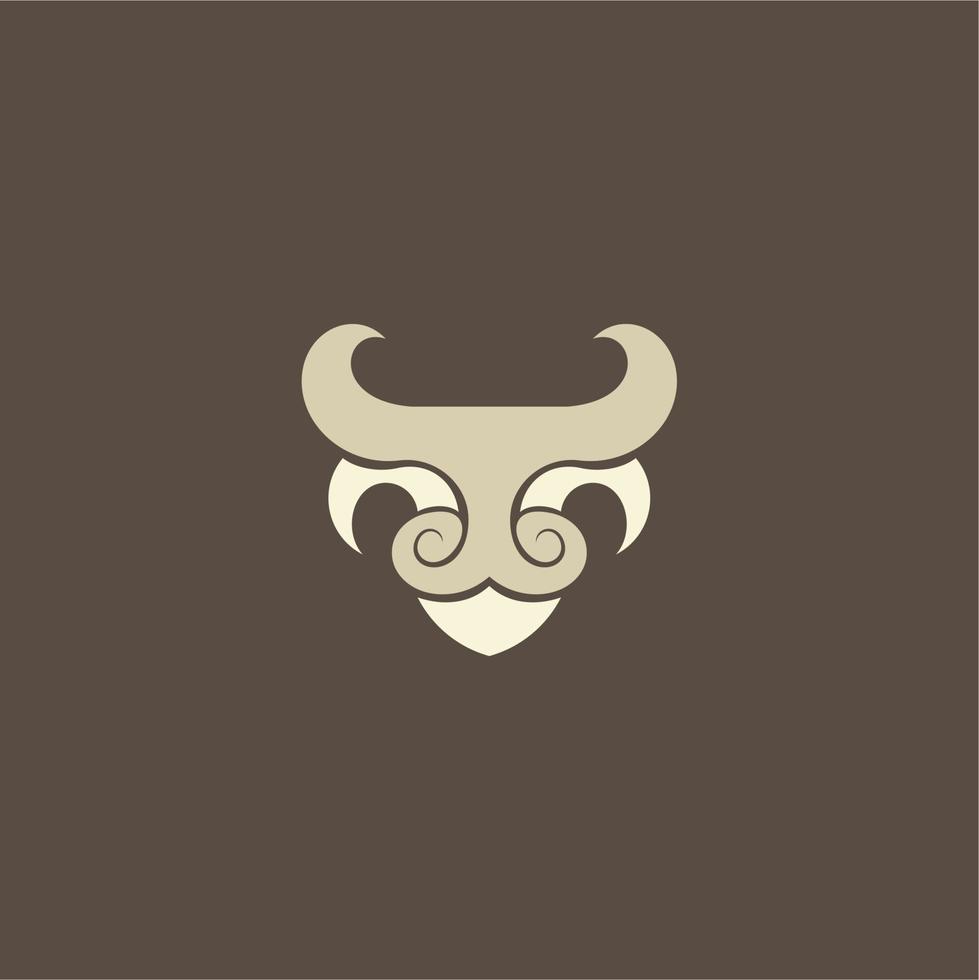 logo de taureau simple vecteur
