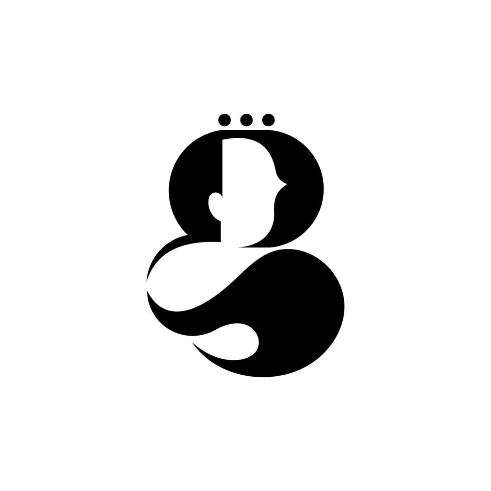 Facile femme logo et lettre g vecteur