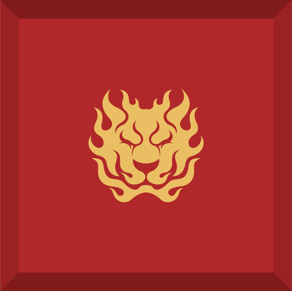 logo de lion simple vecteur