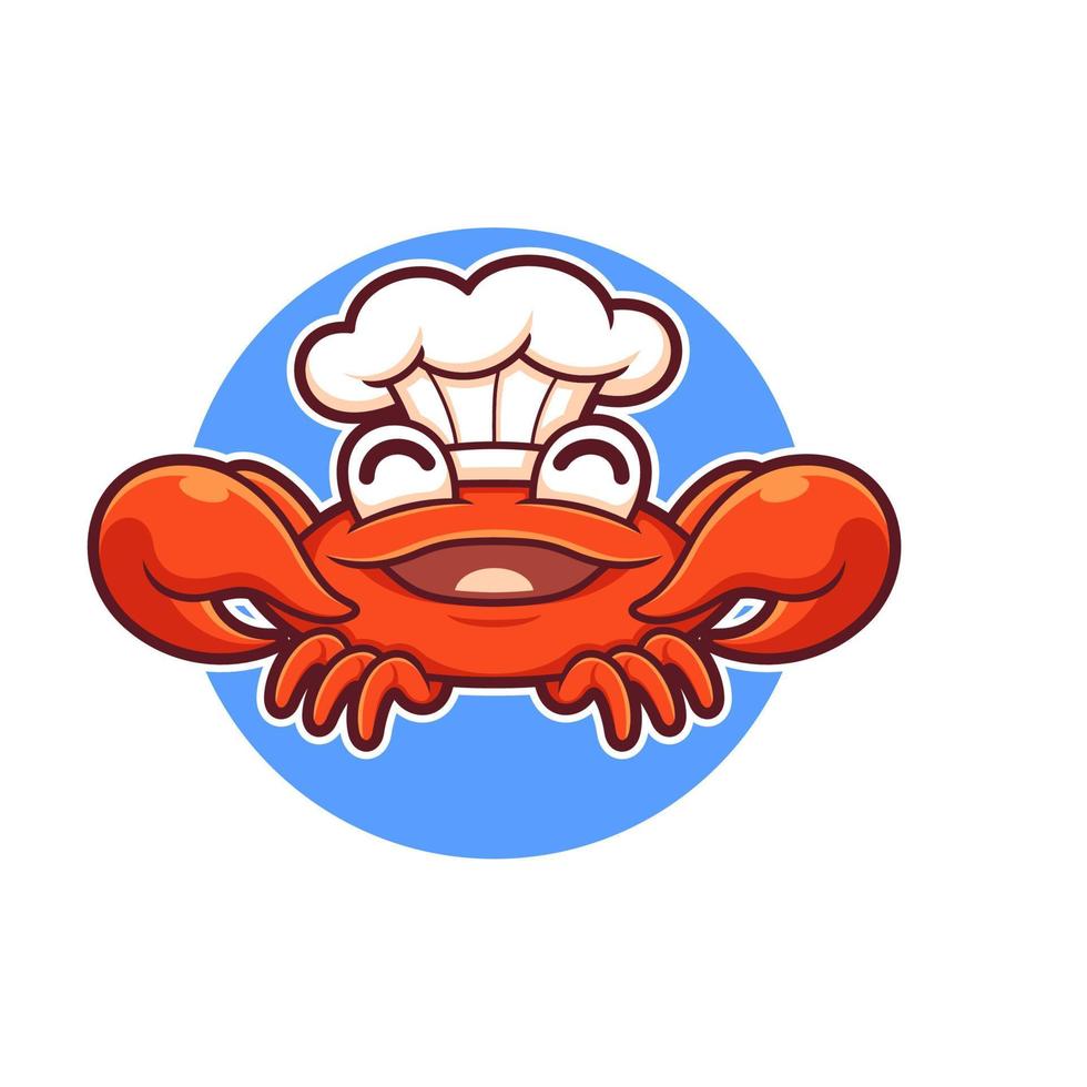 mignonne dessin animé Crabe chef vecteur