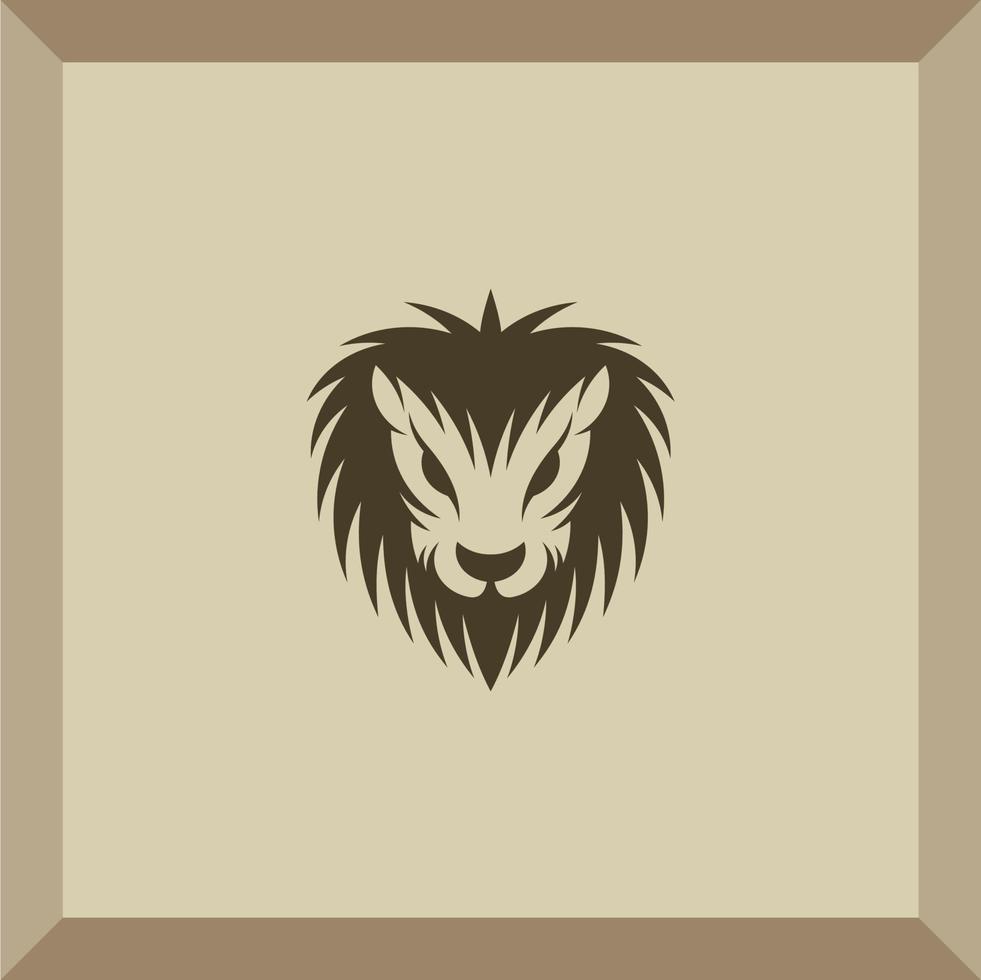 logo de lion simple vecteur