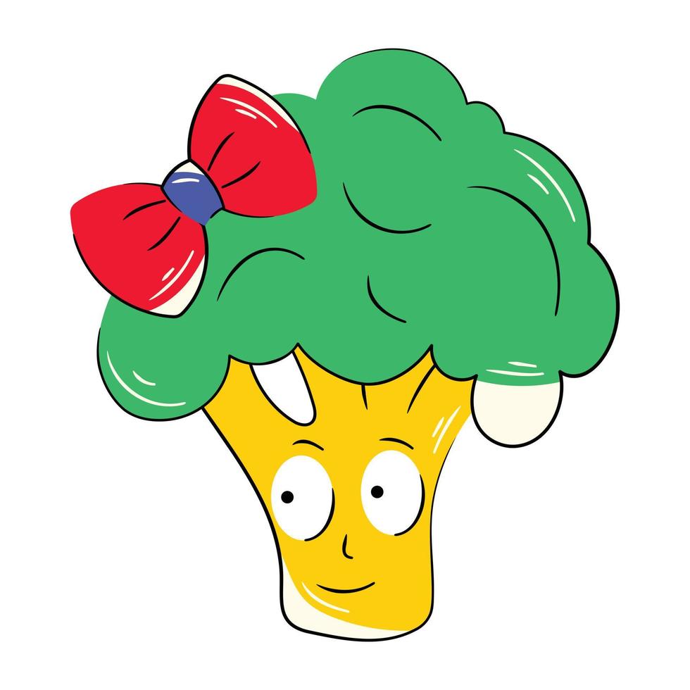 concepts de brocoli à la mode vecteur