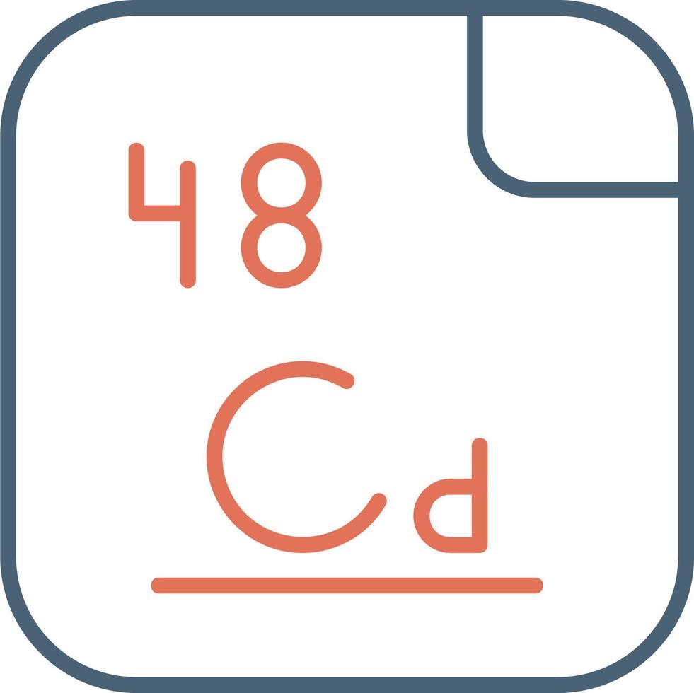 cadmium vecteur icône